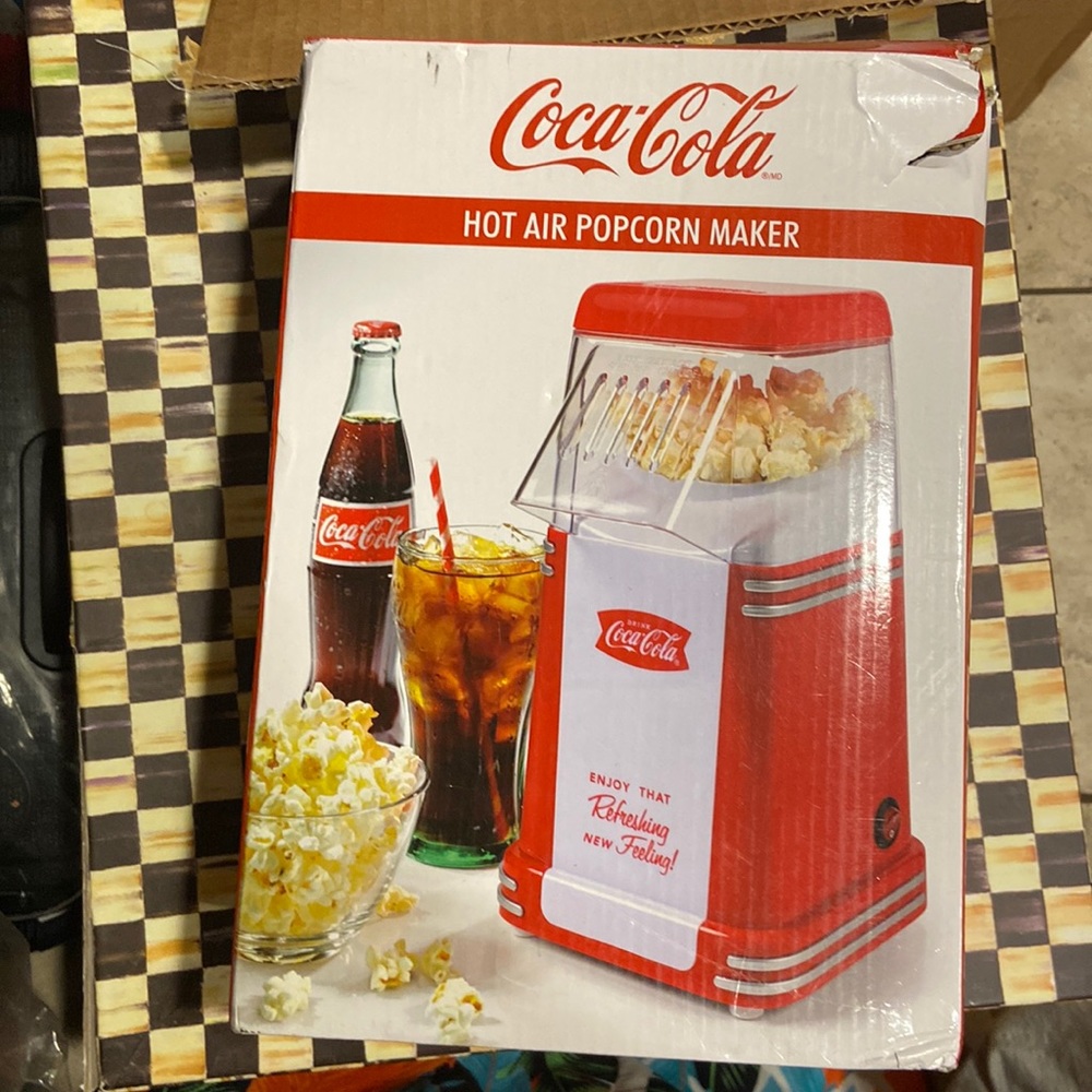 Coca-cola hot air popcorn maker